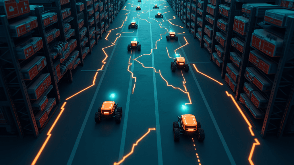 Un système d'IA apprend à fluidifier la circulation des robots en entrepôt
