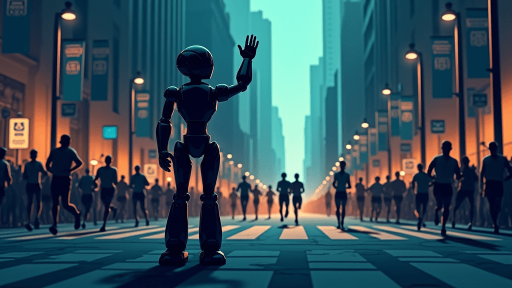 Le robot humanoïde Optimus de Tesla accueille les coureurs et pose en photos au Marathon de Boston
