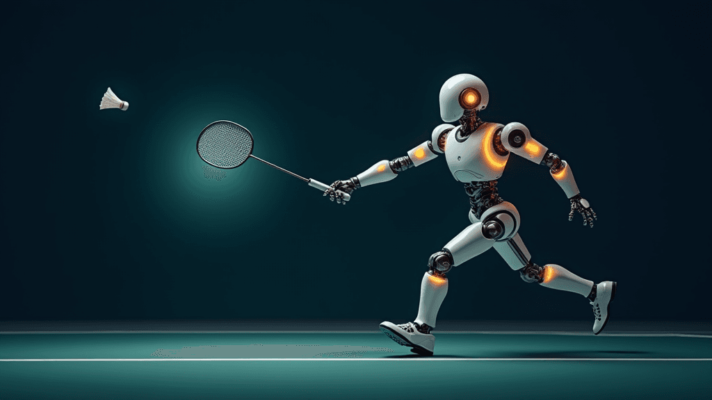 Un robot humanoïde joue au badminton grâce à l'apprentissage par renforcement multi-étapes