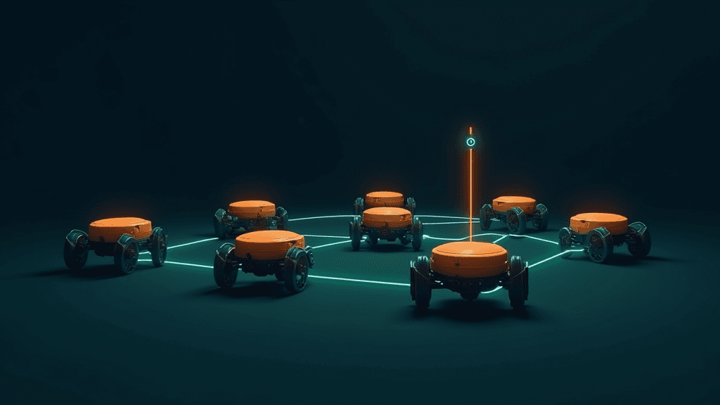 CHORUS : collaboration décentralisée entre robots hétérogènes avec une seule politique VLA