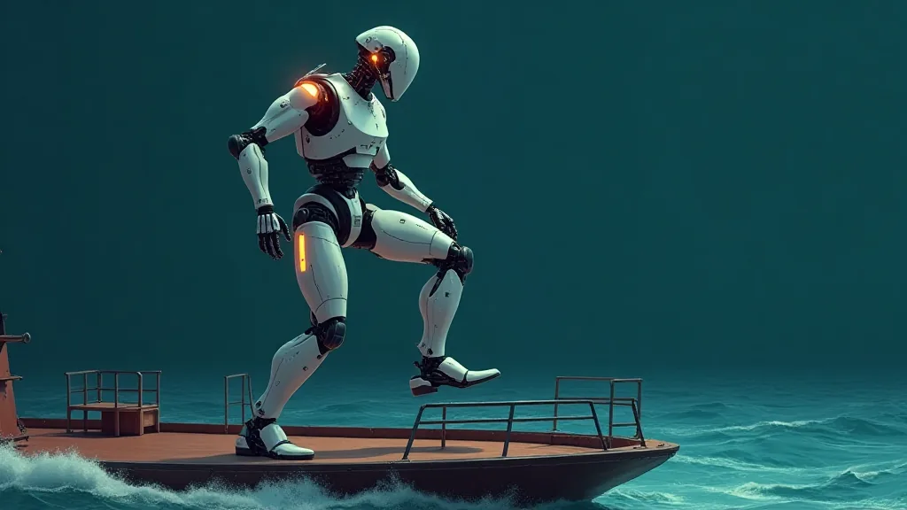Ce robot de Hyundai garde l’équilibre même sur un navire en pleine mer