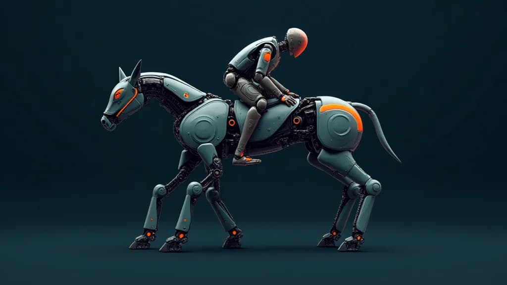 Vidéo : ce robot humanoïde chevauche… un cheval robotisé à Pékin